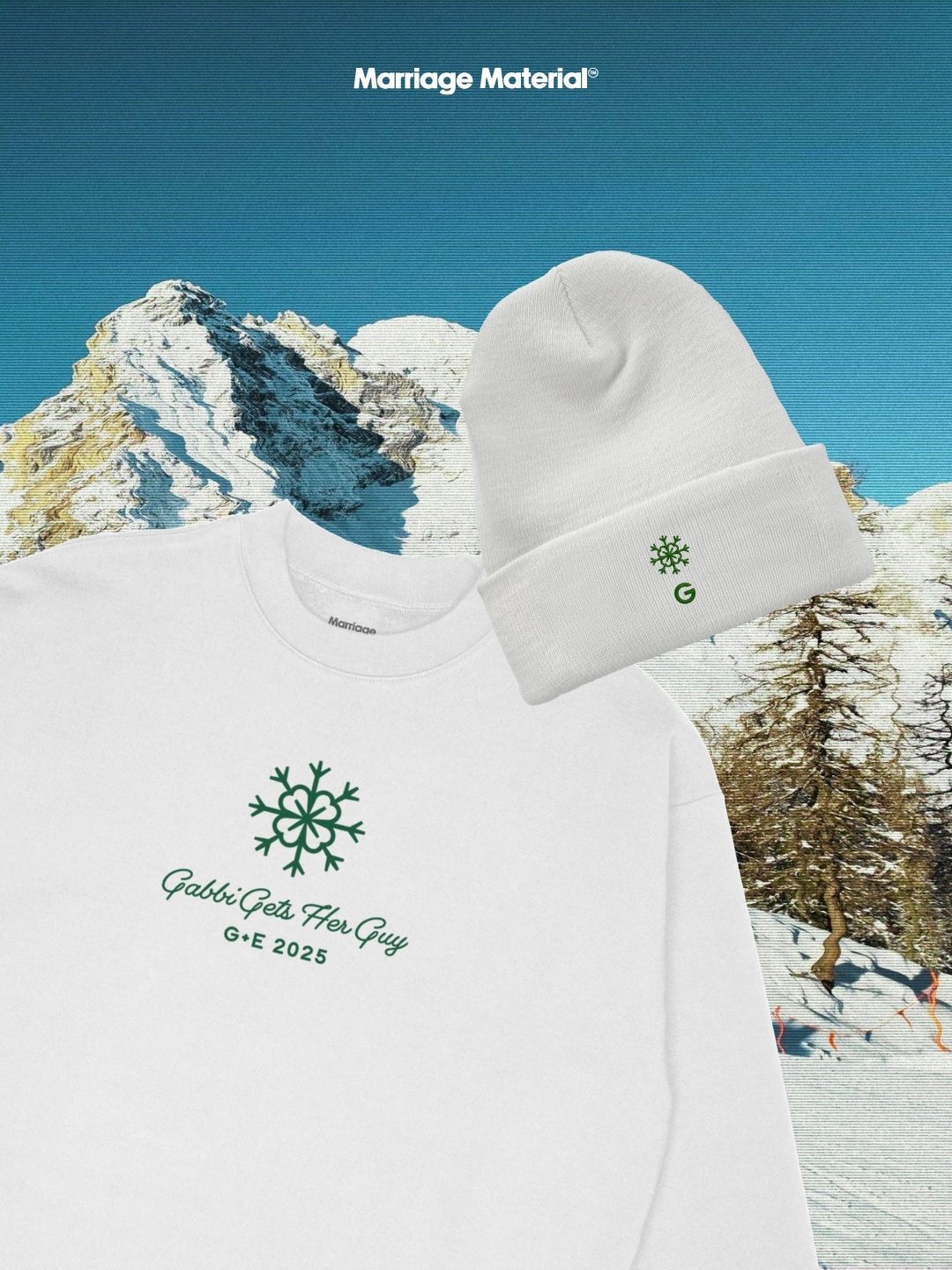 Lucky Snowflake Custom Ski Beanie