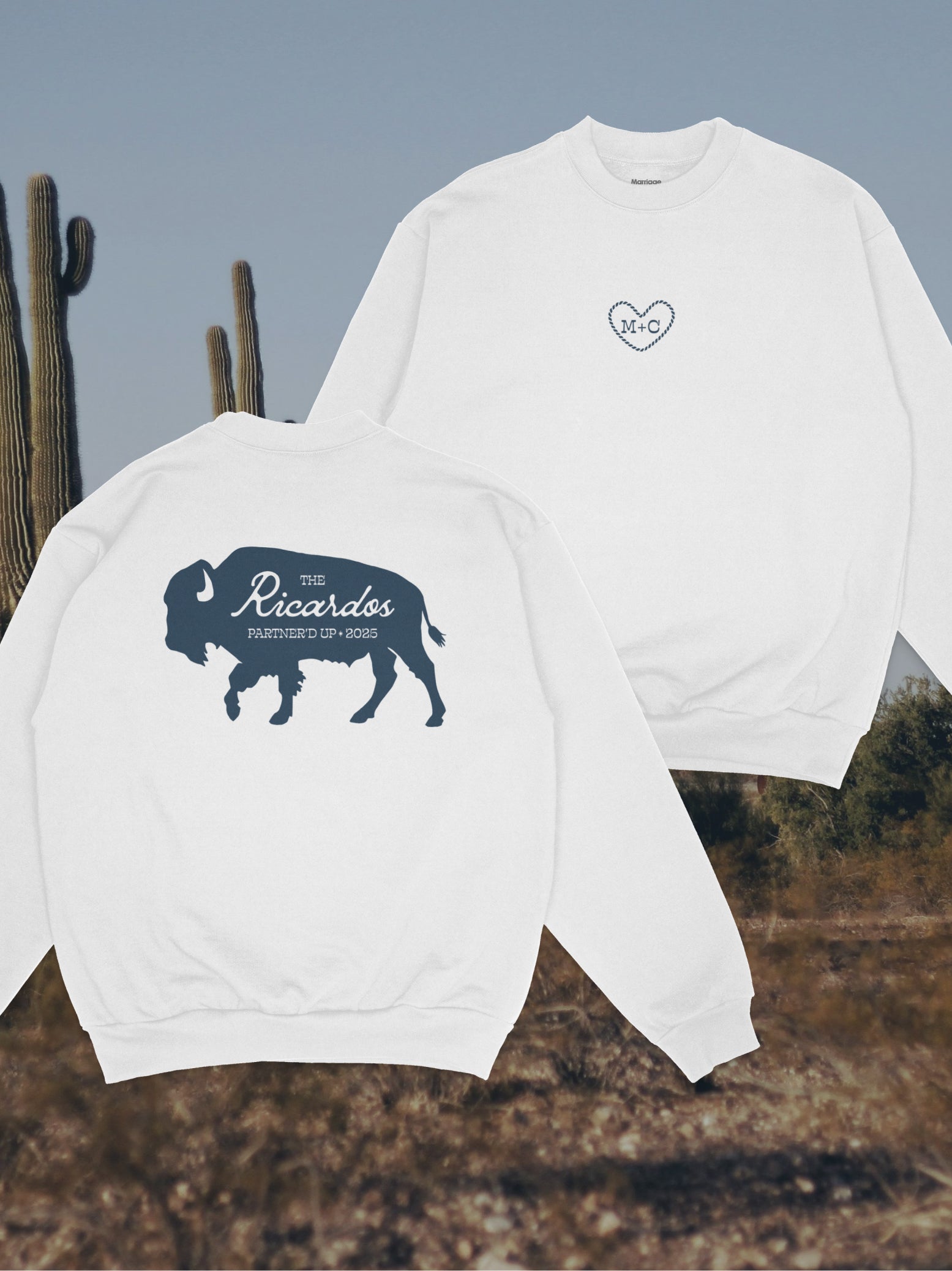 Partner'd Up Western Wedding Crewneck