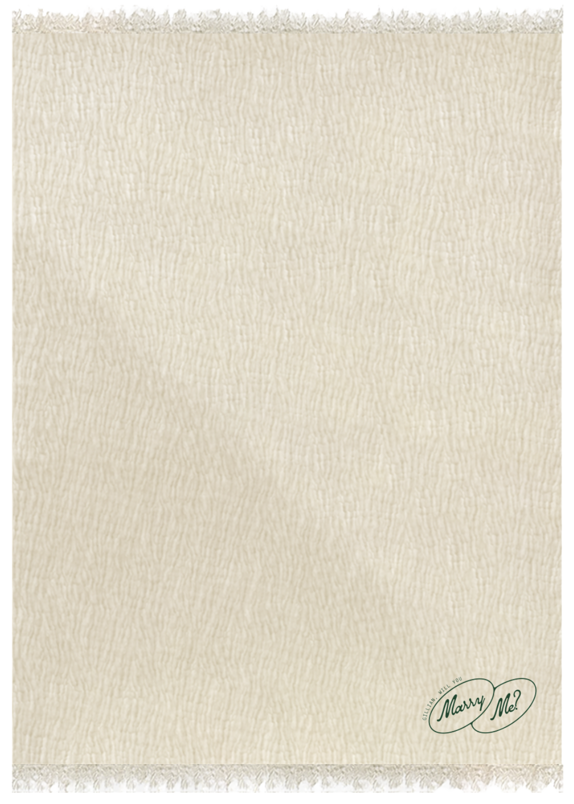 Custom Proposal Blanket — Gillian & Josh