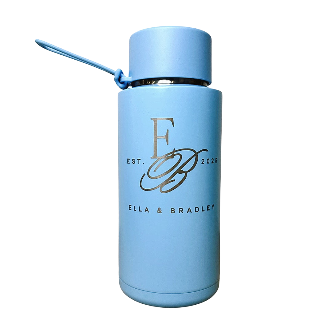 Custom Monogram Wedding Water Bottle — Frank Green 34oz