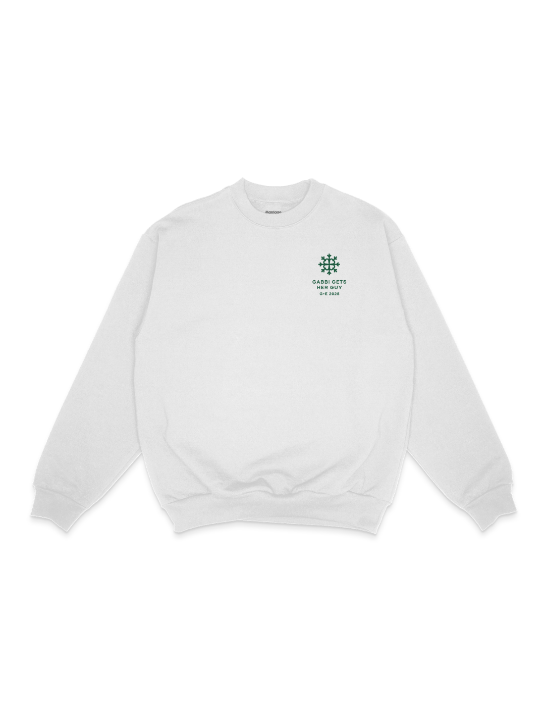 Lucky Snowflake Chest Custom Ski Crewneck
