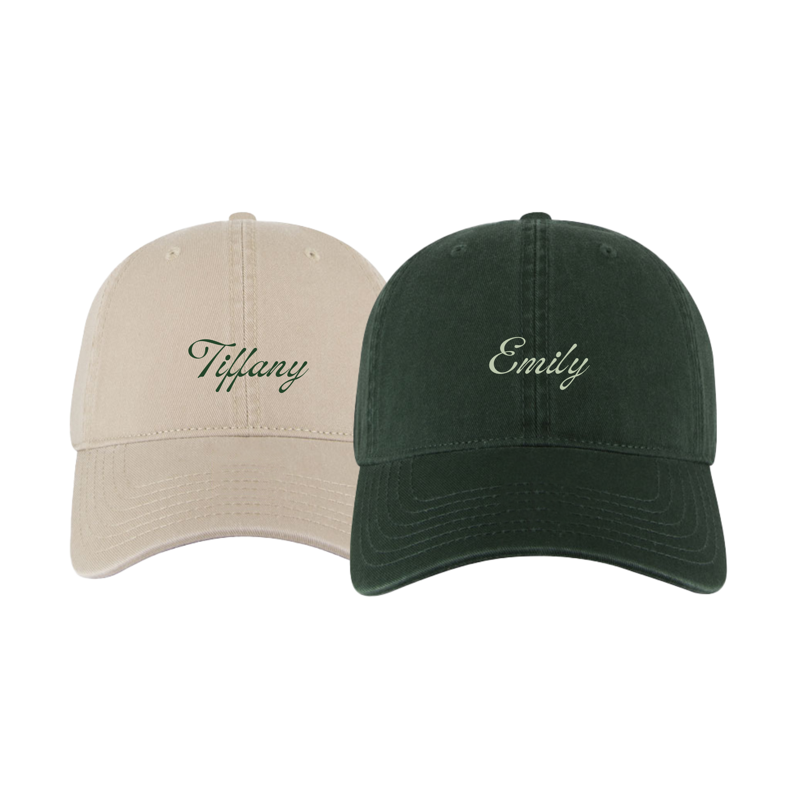 Custom Embroidered Wedding Dad Hats — Tiffany & Stephen