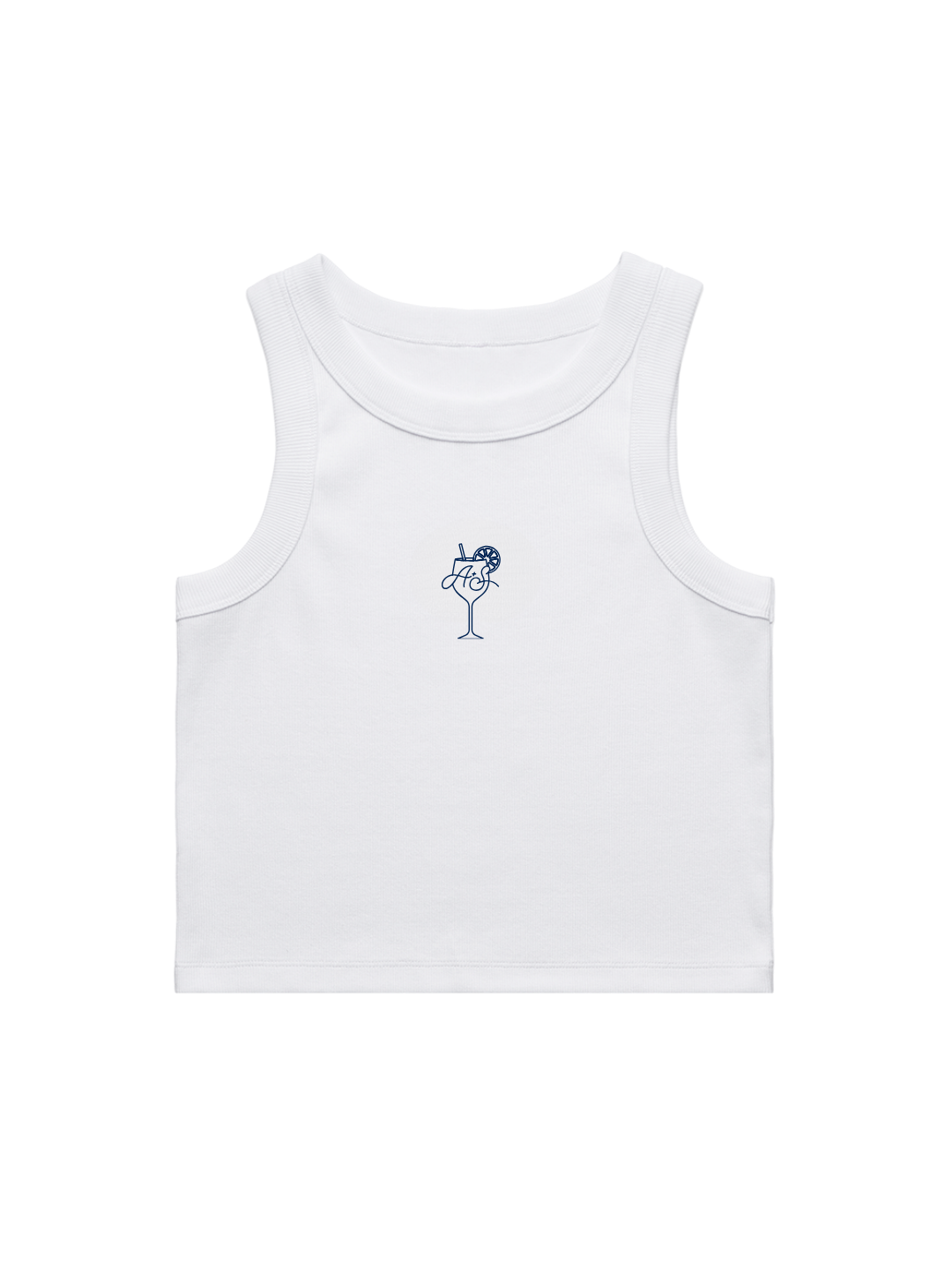 Monogram Cocktail Custom Bachelorette Crop Tank