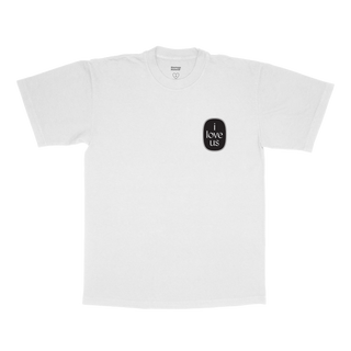 A custom "I Love Us" tee designed by Marriage Material.